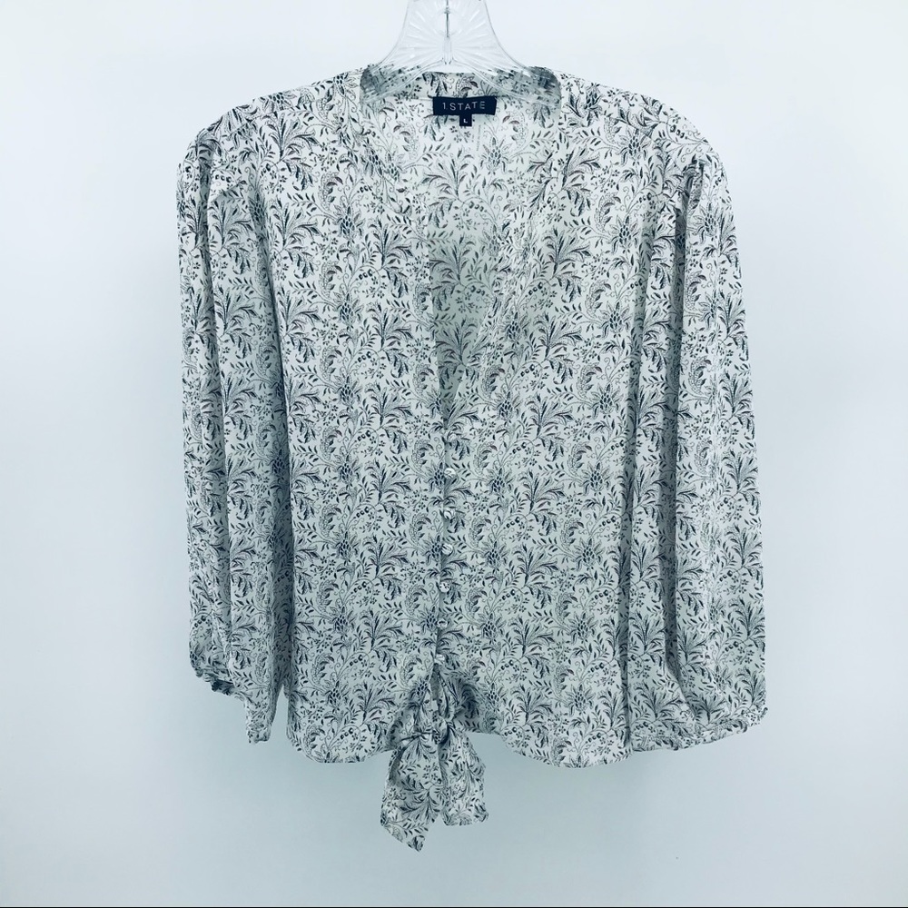 1. State blouse with front tie